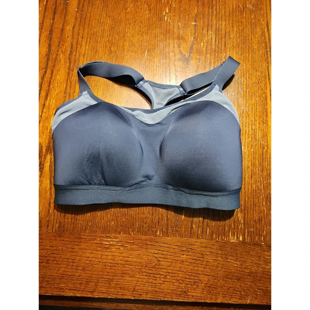 Brooks Dare Racerback Running Bra Women Sports Bra Size‎ 34E Asphalt Gray (A780)